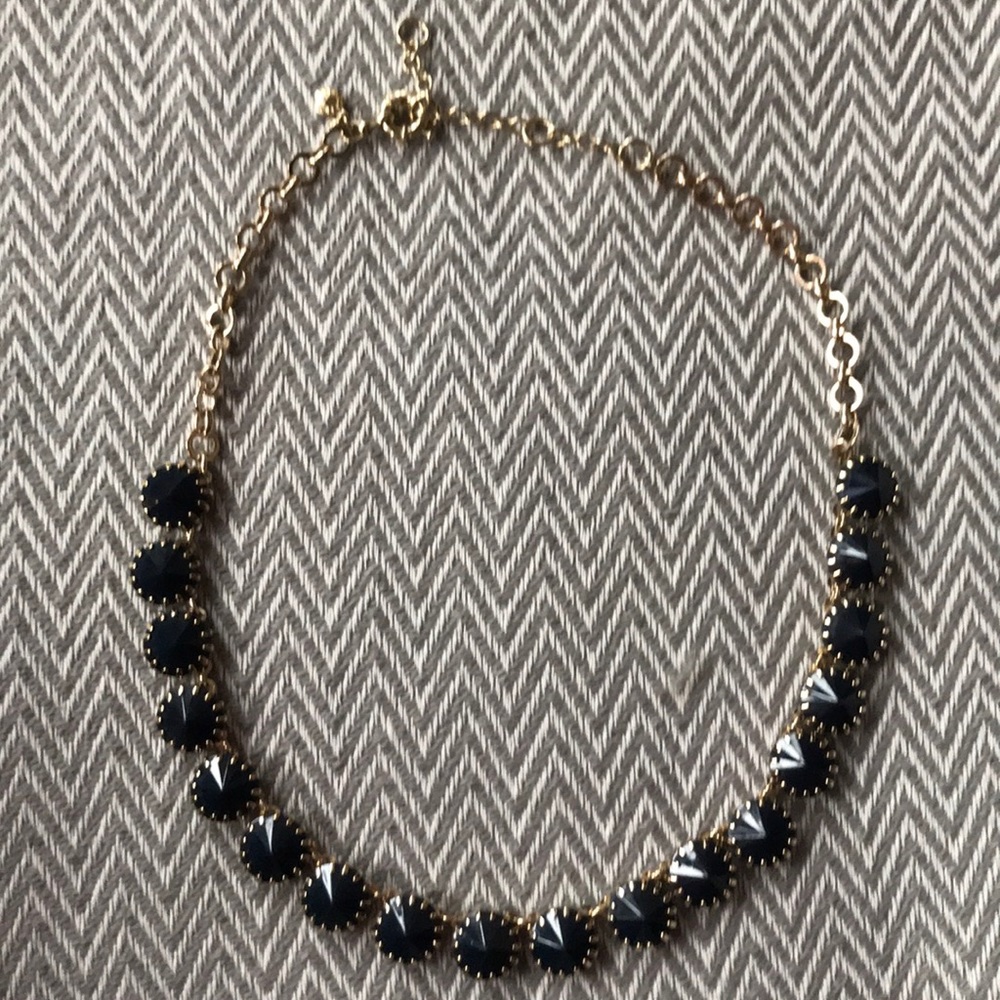 Jcrew like new navy gemstone statement necklace